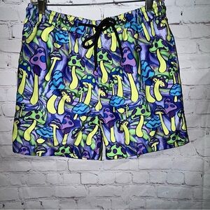iHeartRaves‎ MUSHROOM BRAIN CAMP SHORTS size M